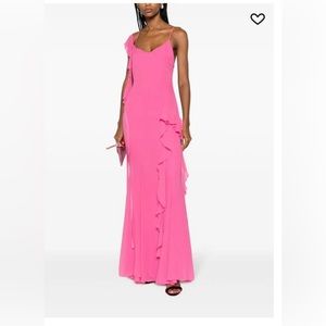 BLUMARINE Italy pink ruffle dress 90s early 2000s💞